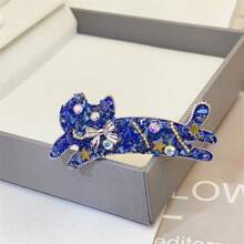 Niedliche kleine Katzen Broschen, hochwertige handgefertigte Kristall Paar-Anstecknadeln, personalisiertes Design Corsagen, Kleidungszubehör
