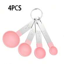 8 件套量杯和量勺套装，可堆叠量杯和量勺，带不锈钢手柄的嵌套量杯，用于烹饪和烘焙的厨房小工具 - 彩色 - 查看 13