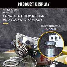 KitchenAid Classic Multifunction Can Opener And Bottle Opener Easy To Use, Razor Sharp Stainless Steel Cutting Wheel, Soft Ergonomic Handles, Colorful Style Optional - màu đen - Xem 3