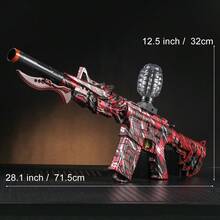 激动人心的 M416 电动球爆破玩具 - 高速、金属饰面、可充电，带眼镜 - 夏季生日复活节派对的完美礼物（不含子弹） - 彩色 - 查看 5