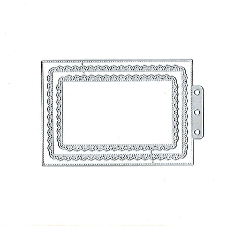 1 件矩形活页金属切割模具，复古魅力，精致碳钢冲压模具，创意手工 DIY 印刷切刀，用于制作相册、卡片、贺卡等礼物 - 銀色 - 查看 14