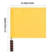 1 Running Race Starting Flag - Red Signal Flag, Stainless Steel Hand Flag, Sponge Handle, Track And Field Referee Traffic Command Hand Flag