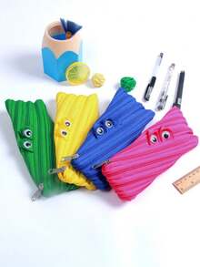 1 件装怪物铅笔盒，适用于学校、大学和办公室铅笔袋、返校、圣诞节礼物