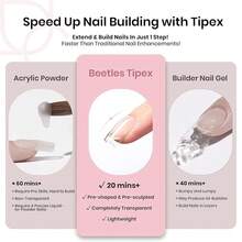 Instant Apex Nail Tips Almond Medium Acrylic Nail Tips, Pre-Etched Pre-Building Strong Thick Long Lasting,16 Sizes,192 Pieces - 192 件方形超短 - 查看 4