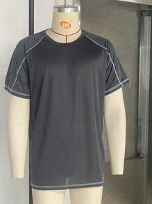 High-End Breathable Quick-Dry Casual Sports Outdoor Running Short Sleeve T-Shirt For Men, Mesh Fabric, Summer Lightweight