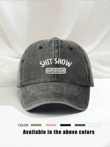 1顶绣有“SHOW SUPERVISOR”字样的做旧棒球帽，透气可调节户外高尔夫遮阳帽，男女皆宜，时尚弯檐遮阳帽，适合Y2K情侣佩戴 - 棒球帽 - 查看 12