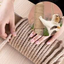 Cuerda de yute amarilla de 10 mm de grosor, 10 metros de largo, 9,5 mm de diámetro, resistente y duradera, adecuada para manualidades, postes rascadores para gatos, jardinería, decoración de estilo granja y talla grande. - Multicolor - Ver 3