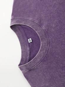 There Is No Such Thing. This T-Shirt Is Better Than Your Men's Washable Cotton T-Shirt. It Is All Cotton, Casual And Sports Style, Fashionable And Street Style, Suitable For Travel And Sports. - 紫色 - 查看 3