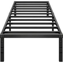 Estructura de cama de plataforma metálica de 18 pulgadas de altura, sin necesidad de caja de resortes, cama individual con tablas de soporte resistentes y de gran durabilidad, fácil de ensamblar, color negro - 12 PULGADAS - Ver 10