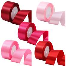 5 件/套 1.5 英寸宽缎带，适用于 DIY 玫瑰、万圣节、圣诞节和礼品包装、丝带装饰、蛋糕礼品包装、婚礼派对蝴蝶结、工艺品、缝纫、刺绣 - 彩色 - 查看 10