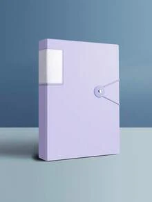 40页按扣式文件整理文件夹，大容量学生试卷/合同文件收纳，透明封套，随机封面卡纸