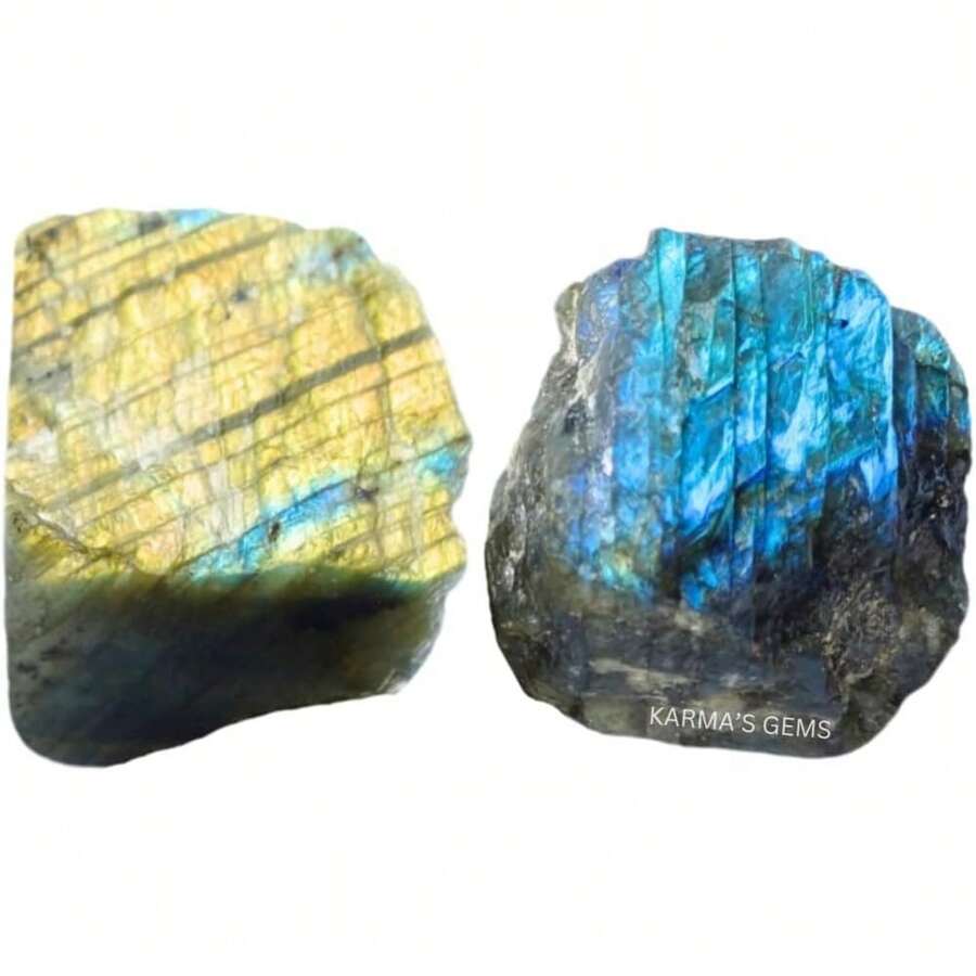 Local Shipping--  Healing Crystals, Stones, Healing Stones, Rock Collection, Agate, Raw Stones ,Crystals, Rocks, Jade, Crystals And Healing Stones(Labradorite, 2 Pcs) - 拉長石 - 查看 1