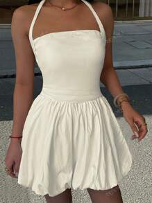 Vestidos de fiesta de verano para mujer ARDOR S, vestidos de vacaciones, moda elegante Y2k, vestidos casuales de unicolor, ajustados, con tirantes, sin mangas, espalda descubierta, corte evasé, vestidos cortos, mini vestidos
