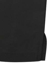 2pcs/Set Dropped Shoulder Solid Color Simple Short Sleeve Top & Pants Scrub Set Spring Black - Black - View 9