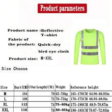 Reflective Long Sleeve Quick Dry Construction/Road Maintenance Service Uniform T-Shirt, Summer