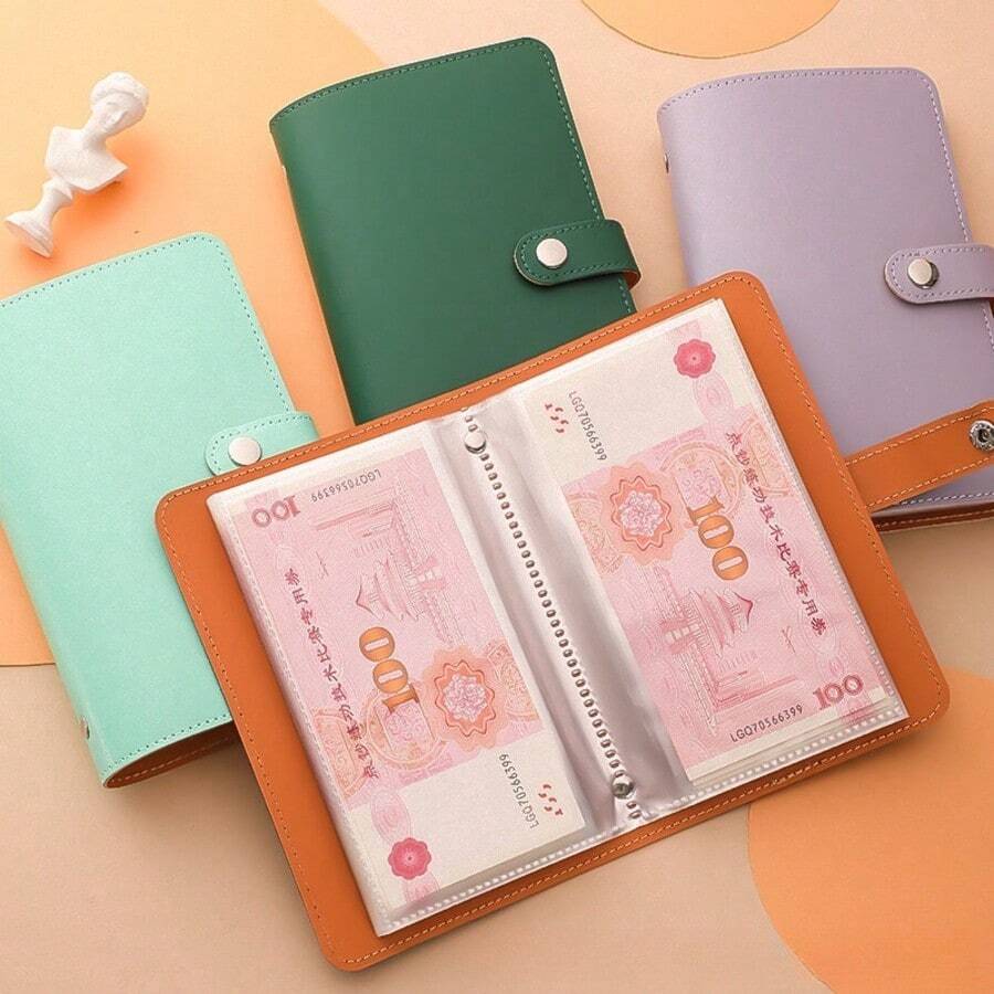 现金储蓄笔记本、财务回忆录、家庭财务分类帐、现金整理袋、计划簿