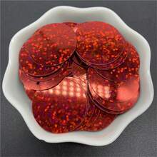 200 件 25 毫米 PVC 扁平圆形散片，带 1 个侧孔，亮片缝纫婚礼工艺配件 DIY 吊坠亮片饰边