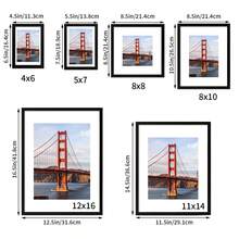 1/3件/套 4x6”、“5x7”、“8x8”、“8x10”、“11x14”、“12x16” PVC桌面相框，带衬垫，6种尺寸，适用于家居装饰、婚礼、派对、婴儿派对、周年纪念、照片墙，黑色，可横向或纵向壁挂（不含相纸）