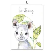 1 pieza de arte de pared póster con opción de marco, arte en lienzo de animales como elefante, jirafa, león, cebra, tigre, estilo nórdico para decoración de habitación infantil