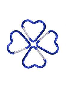 4件装铝制星形登山扣创意弹簧钩钥匙扣户外露营徒步配件旅行必备品