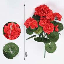 2 Stücke künstliche Begonienblume, Simulation Geranie, Simulation Grünpflanze Künstliche Blume, geeignet zum Aufstellen im Wohnzimmer, Schlafzimmer, Büro, moderne Heimdekoration, Raumdekoration Geschenkidee