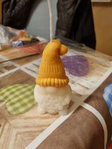 1 件装小妖精形状硅胶蜡烛模具、石膏香薰装饰模具 - 白色 - 查看 4