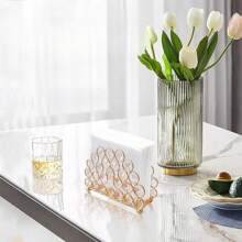 1pc Crystal Metal Elegant Crystal Napkin Holder, Great For Home Decor And Storage In Bedroom, Living Room And Car