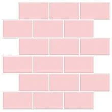 4/10/20 片装厨房防溅板 3D 亮面地铁砖自粘墙贴