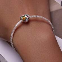1 PC 925 Sterling Silver Butterfly Charms Sweet Flowers Beads Pendant DIY Bracelet Necklace Jewelry Making Valentines Wedding