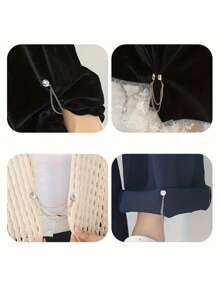 2pcs Elegant Pairs Of Trousers And Magnetic Cuffs, Adjustable, Detachable And Durable Alloy Material, Leg Fasteners, Rolled-Up Leg Fasteners And Collar Fasteners, Seamless Magnetic Fasteners For The Hem Of Short T-Shirts, Fashionable Outdoor Accessories For Both Men And Women