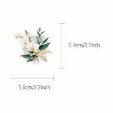 50pcs Orchid Flower Sticker Set For Decorating Luggage, Graffiti, Skateboards, Helmets, Laptops, Phone Cases, Self-Adhesive PET Stickers School Supplies,Back To School