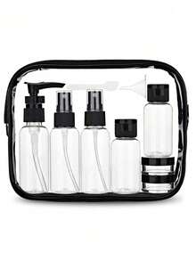 TSA 认证防漏 - 旅行洗漱瓶和洗漱包套装 - 随身携带，便携式飞机必需品液体容器 - 男女适用（9 件） - 彩色 - 查看 1