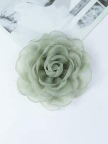 Handmade Exaggerated Multi-Layer Rose Tulle Flower Brooch, Hair Clip, Hat, Clothing Decoration For Women - Camellia - View 5