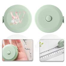 150厘米/60英寸迷你伸缩卷尺，双刻度柔性缝纫尺，带字母图案，便携式服装测量工具配件