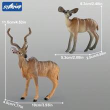 North American Forest Animal Figurines Educational Toy Cake Toppers,Realistic Jungle Animal Set, Christmas Birthday Gift For Kids Toddlers, Includes Elephant,Camel,Giraffe,Tiger Lion,Panda,Bear,Deer,Hippo,Rhino,Raccoon,Lynx,Wolf,Eagle,Beaver, Rabbit,Beaver,Bald Eagle, And More