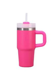 1 件 14 盎司纯色简约大气不锈钢杯、随行杯、带盖水杯、吸管、简约时尚旅行杯 - 不锈钢真空冷水杯、便携式防漏杯、朋友和家人礼品杯、户外饮水设备、健身、旅行、家庭、办公室。返校 - 彩色 - 查看 16