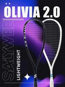 SALYWEE US Local | Upgraded Olivia Pro 2025 Squash Racquet | High-Tech Full Carbon Fiber Elite Performance, 14x18 String Pattern 26lbs | Perfect For Indoor/Outdoor Professional Training & Competitive Play | Free Premium Racquet Bag - Multicolor - View 4