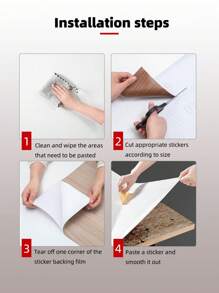 1 Roll Wood Grain Peel And Stick Wallpaper Self Adhesive Rustic Removable Contact Paper Plank For Countertop Cabinets Vinyl Film