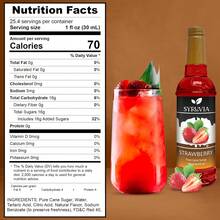 Syruvia Strawberry Syrup (25.4 Fl Oz) - Sweet Strawberry Bliss In A Bottle – Kosher, Gluten-Free, Ideal For Elevating Your Culinary And Beverage Adventures - 25.4 Fl Oz - View 2