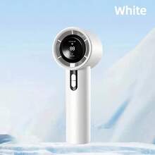 1 件男女通用纯色 USB 可充电 100 速高风量长电池寿命迷你手持风扇，液晶显示屏，适合送礼、户外、海滩、旅行、运动、家居、办公室、日常使用 - 彩色 - 查看 14