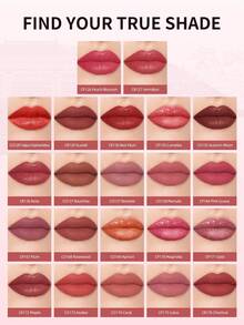 CATKIN Rouge Matte Engraved Lipstick, Waterproof Long-Lasting Satin Smooth CR129 Crimson - CR129 - 查看 7