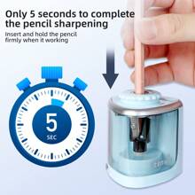 tenwin Tenwin 1pc Electric Pencil Sharpener Desktop Automatic Suitable To Pencils (6-8mm) For Students School Office Stationery