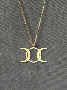 suteyi Triple Moon Goddess Necklace - Symbol Of Feminine Power - Wiccan Moon Phases Pendant - 14k Gold Plated Or Silver - Multicolor - View 7