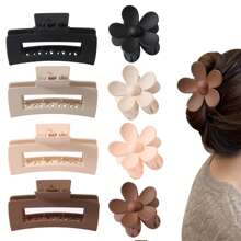 Matte Non-Slip Hair Claw Clips (1/4/8PCS) - Salon-Grade Strong Hold Clips For All Hair Types, Thick/Thin/Curly/Wavy Hair - Snap-Resistant Jaw Clips For Women & Girls, Perfect For Workouts & Daily Use