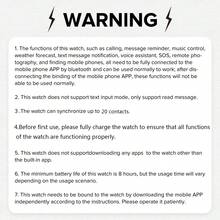 Đồng hồ thông minh, Gọi/quay số không dây, Chế độ đa thể thao, Nhắc nhở và từ chối cuộc gọi, Nhắc nhở SMS, Hình nền tùy chỉnh, Tương thích với Iphone/Andriod - màu đen - Xem 6