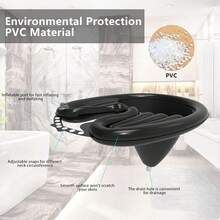 便携式充气洗头盆套装，移动沙龙PVC可折叠洗发盆水槽洗发托盘洗脸盆，适用于老人、孕妇护理产品