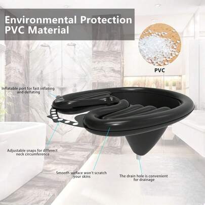 Portable Inflatable Shampoo Basin Set, Mobile Salon PVC Foldable Hair Wash Basin Sink Shampoo Tray Washing Bowl For Elderly, Pregnant Women Care Products
