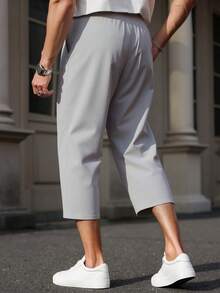 Men's Casual Lightweight Quick-Dry Pants, Versatile Fit For Spring And Summer - Light Grey - View 3