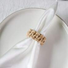Macrame Jute Rope Napkin Holder Ring Garland Farmhouse Rustic Country Decor , Prayer Wall Hanging Decor Napkin Rings Weddings Home Decor, Wooden Ring Napkin Rings For Table Decor, Easter Farmhouse Napkins Rings For Boho Table Decor, Spring Banquet, Wedding, Holiday Dinner Party