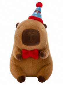 毛绒水豚玩偶，逼真卡通毛绒水豚玩偶，柔软毛绒玩偶，儿童完美礼物，生日派对、圣诞节、新年、情人节、家居装饰